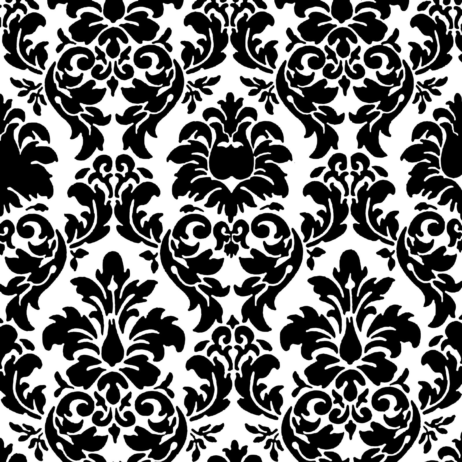 Download image Black And White Damask Background PC Android 1600x1600