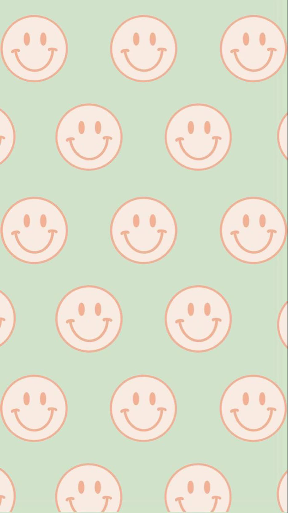 Free download Download Preppy Smiley Face Light Green Pattern Wallpaper ...