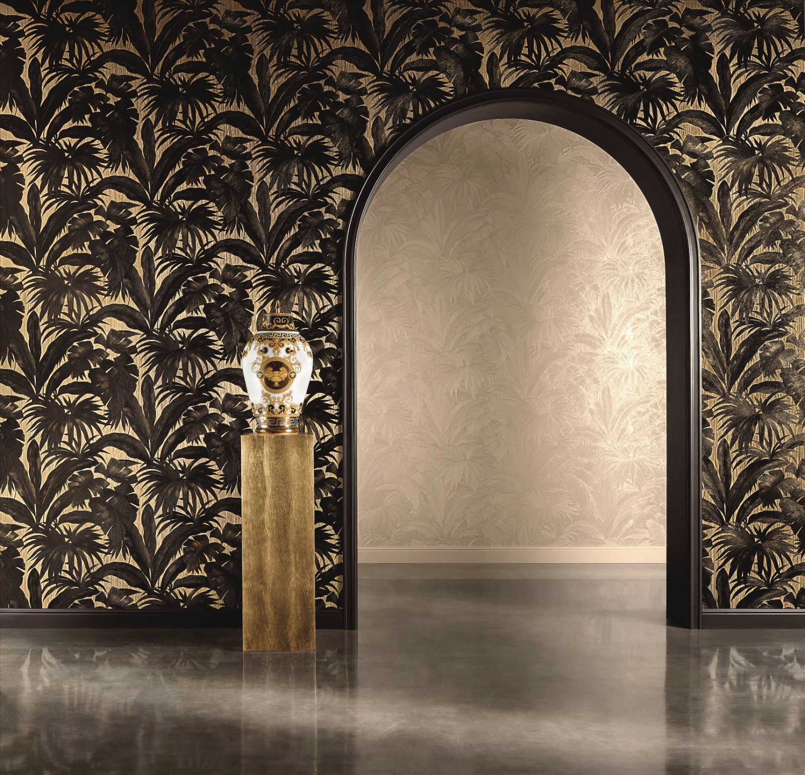 Anthracite Gold Wallpaper Designer Versace Home Ii