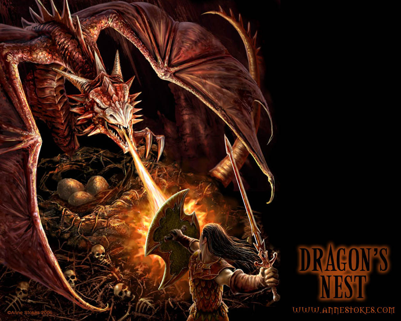 Anne Stokes Image Dragon S Nest HD Wallpaper And
