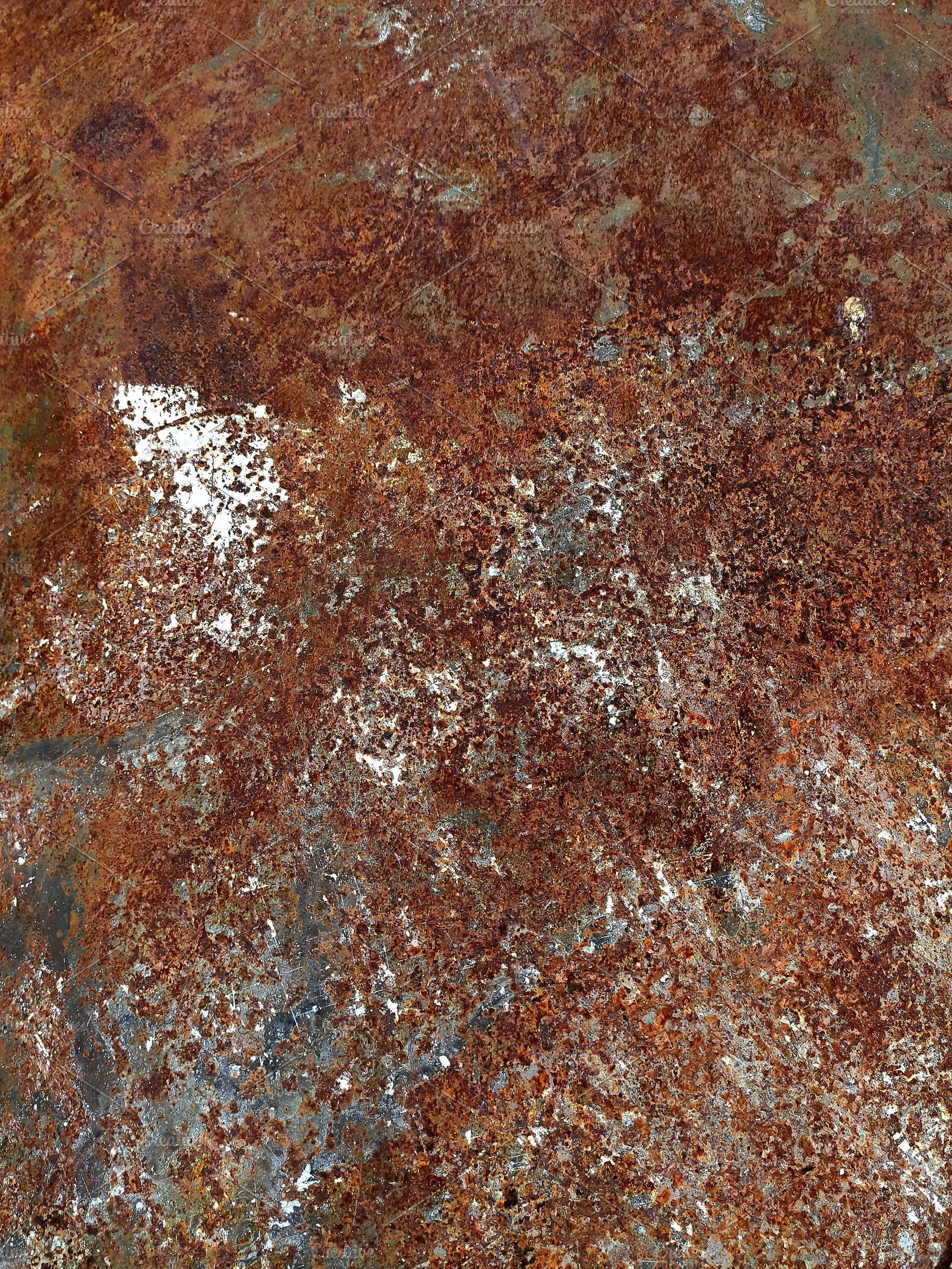 Corroded Metal Background Rusted Grey Painted Wall Rusty