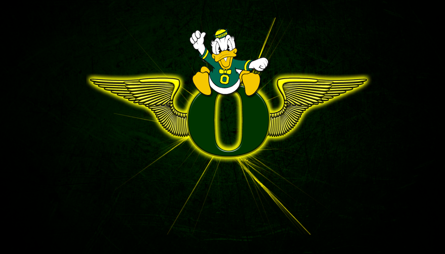 Oregon Ducks Wings Wallpaper Logo