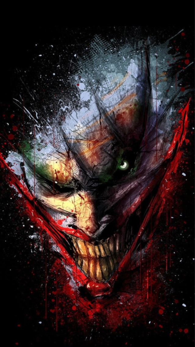 The Joker Looking Evil iPhone Wallpaper