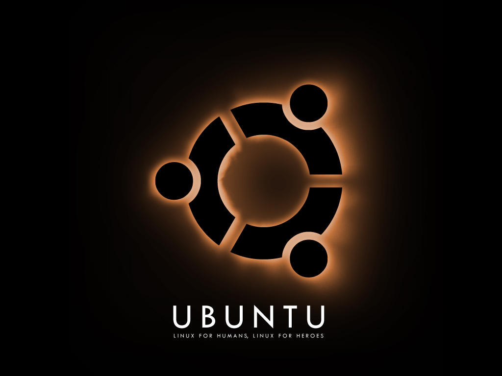 Ubuntu 1004 Linux Ubuntu Logo With Black Background HD Wallpaper