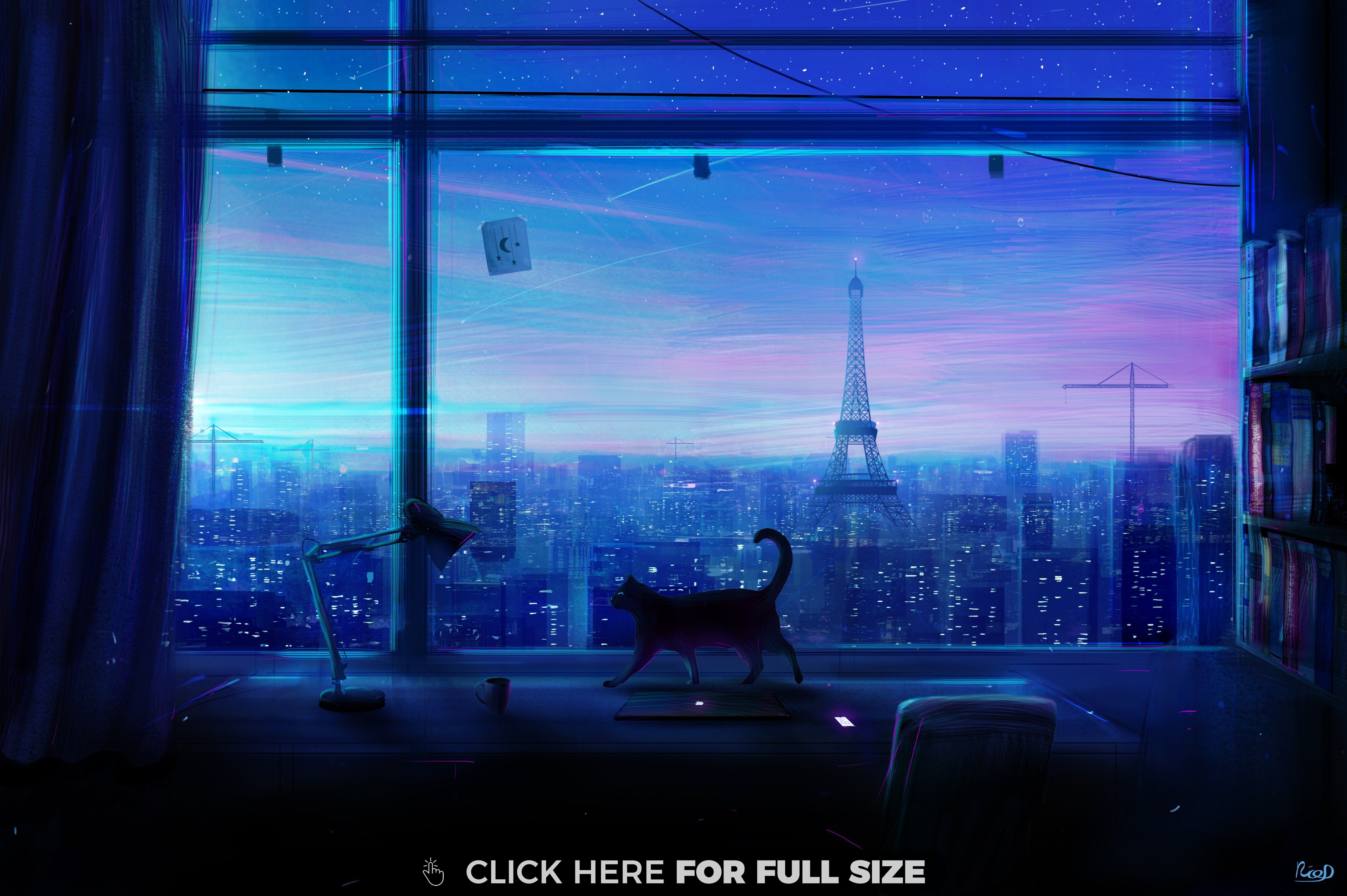 Paris France 4k Wallpaper Anime Scenery Desktop