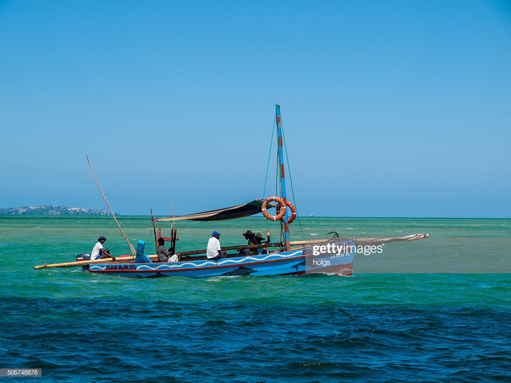 Dhow At The Bazaruto Archipelago Mozambique High Res Stock Photo