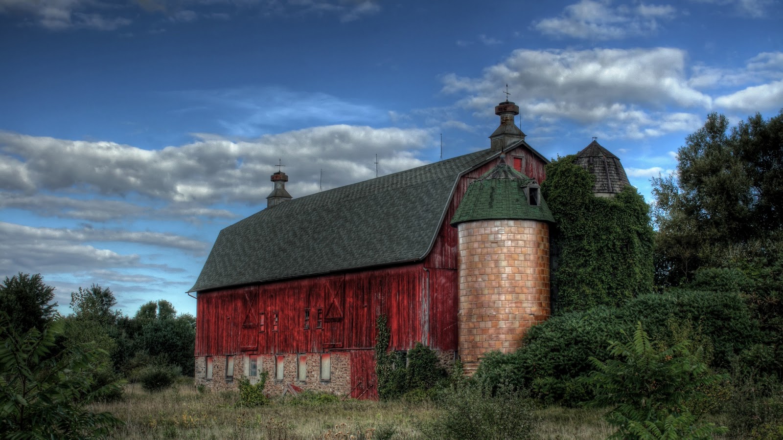 Old Red Barn Wallpaper Wood Farm