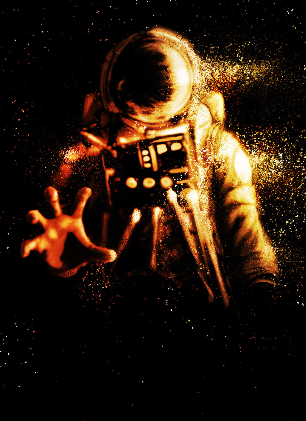Burning Astronaut Wallpaper - WallpaperSafari