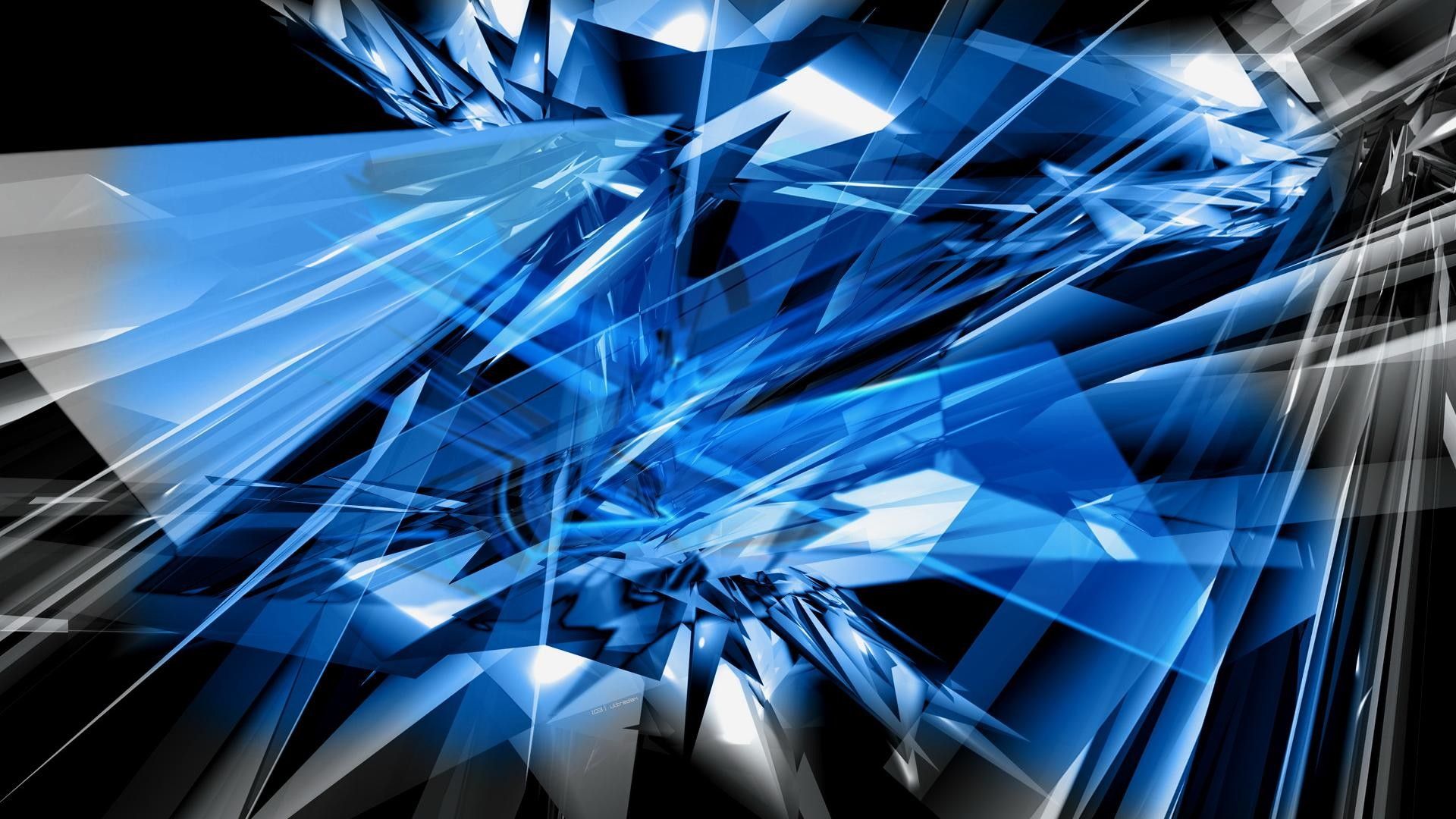 Cool Blue Abstract Desktop Wallpaper 4k HD