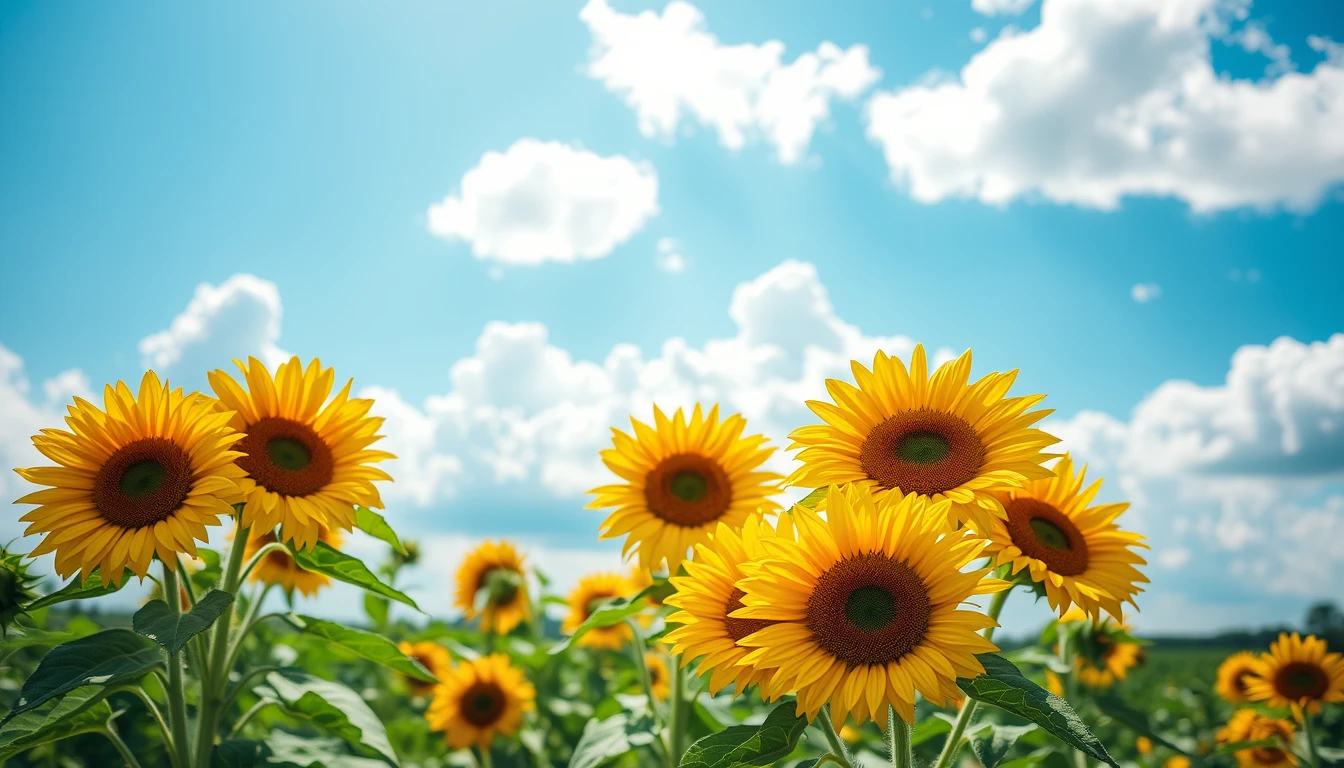 Clouds Sunflower Aesthetic Wallpaper