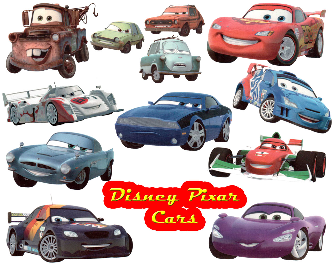 Disney Pixar Cars Favourites Desktop Wallpaper Wallpaper Anime 48252