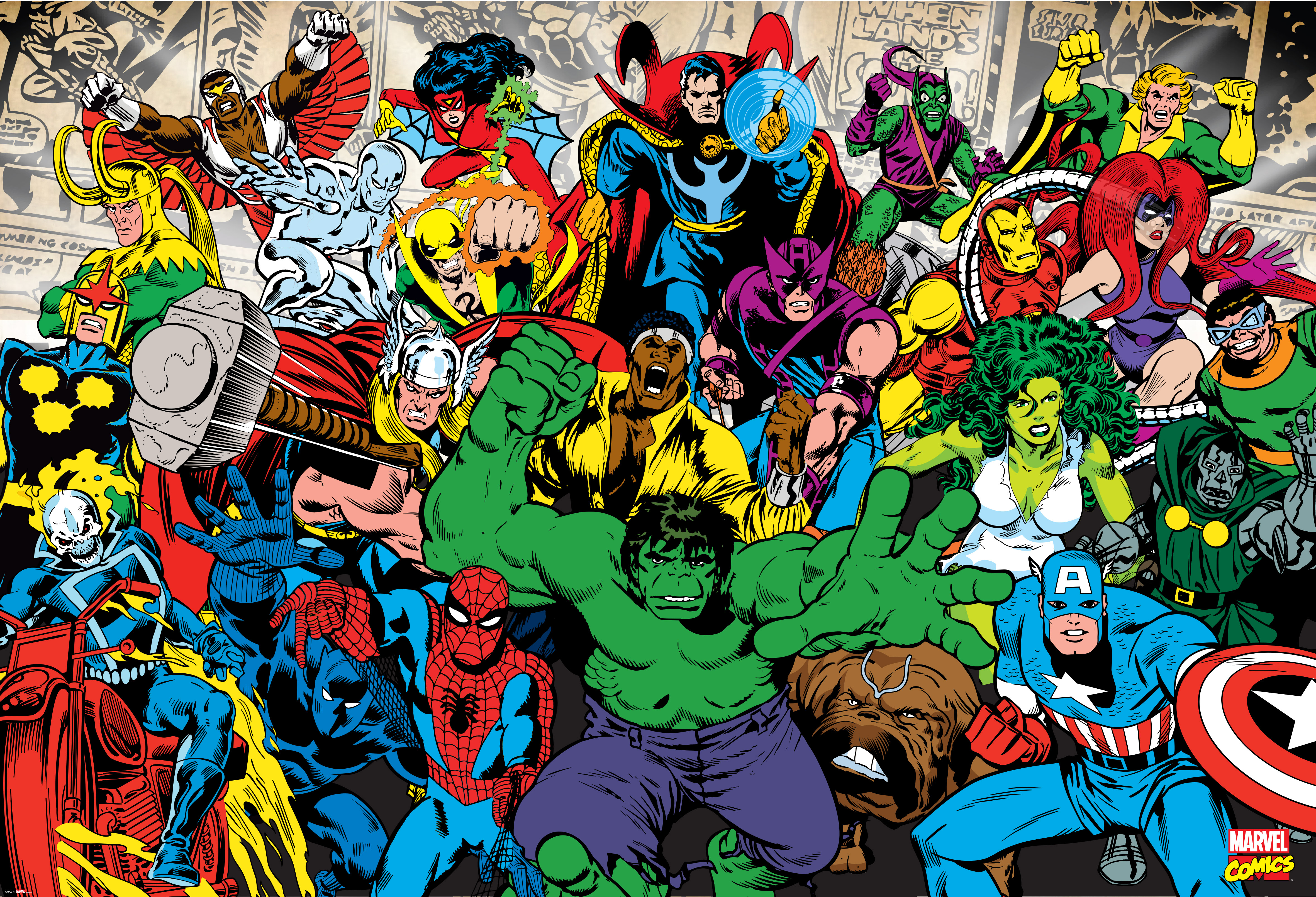 Free download Style Themed Deco Mural Marvel Characters [4724x3221 4724x3221
