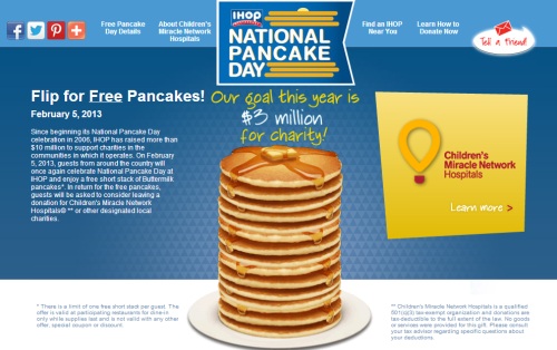 Canadian Daily Deals Ihop National Pancake Day Feb