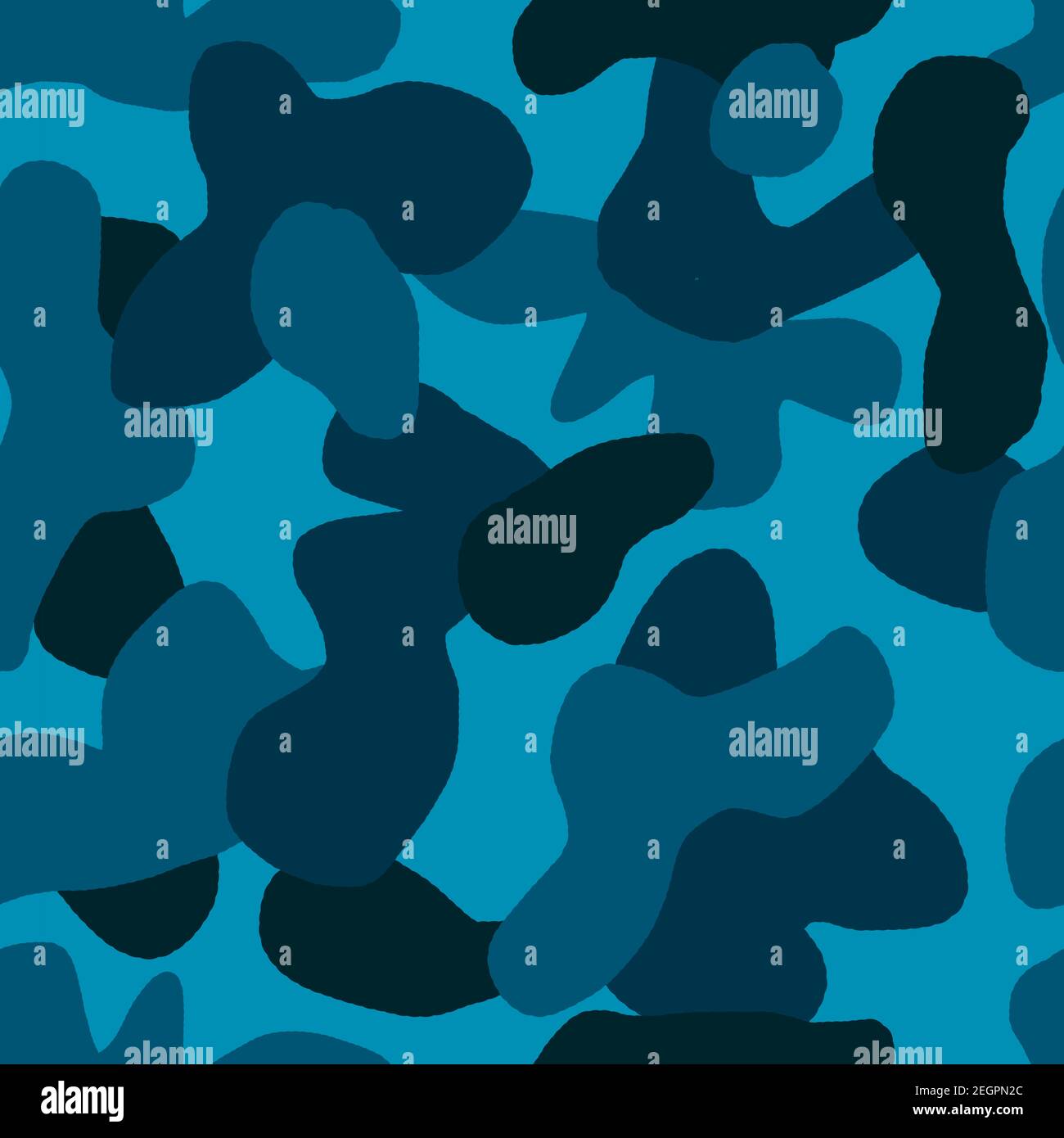 Blue camouflage camo seamless pattern Military army design