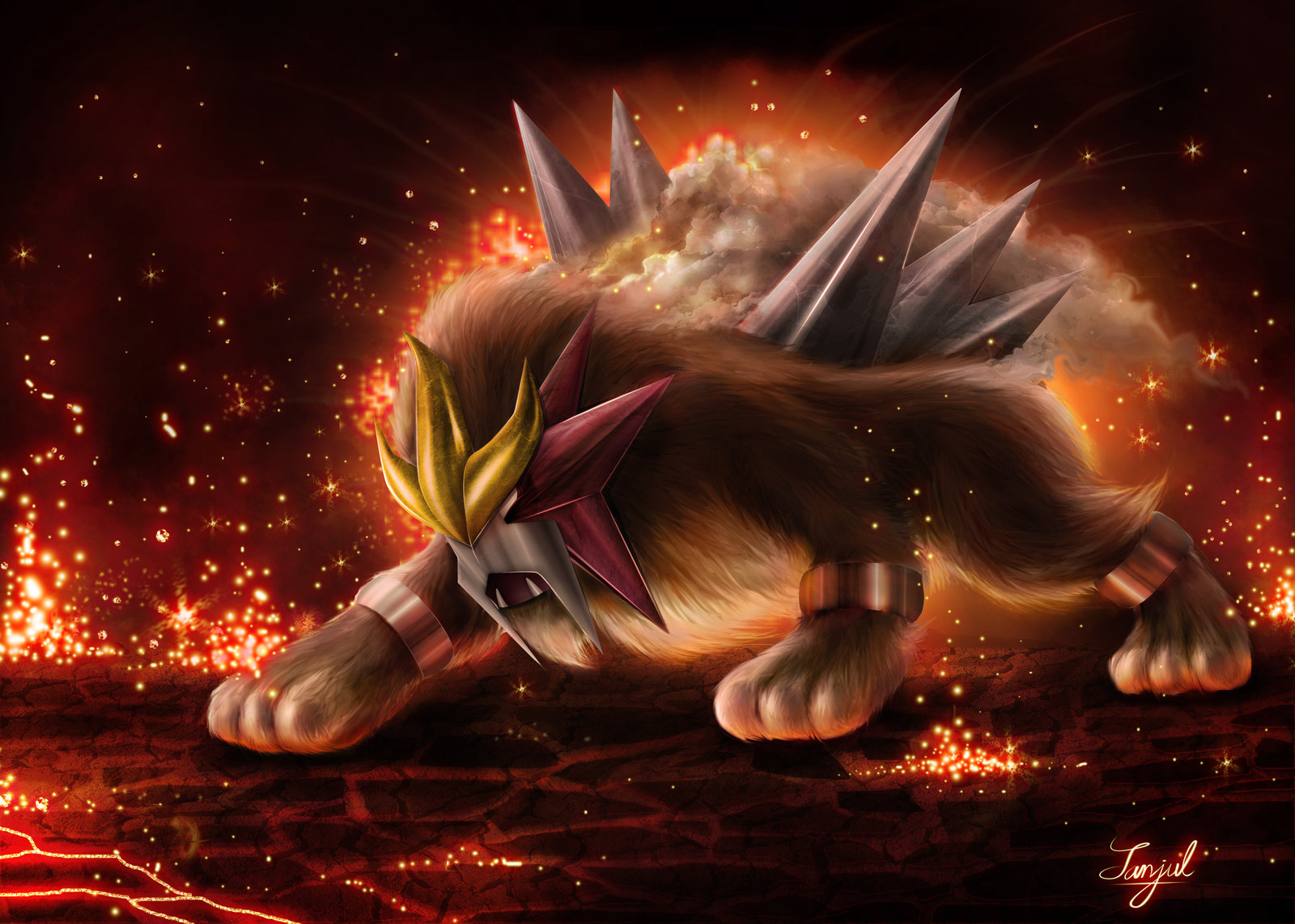 Entei By Sanjulwhiteshadow