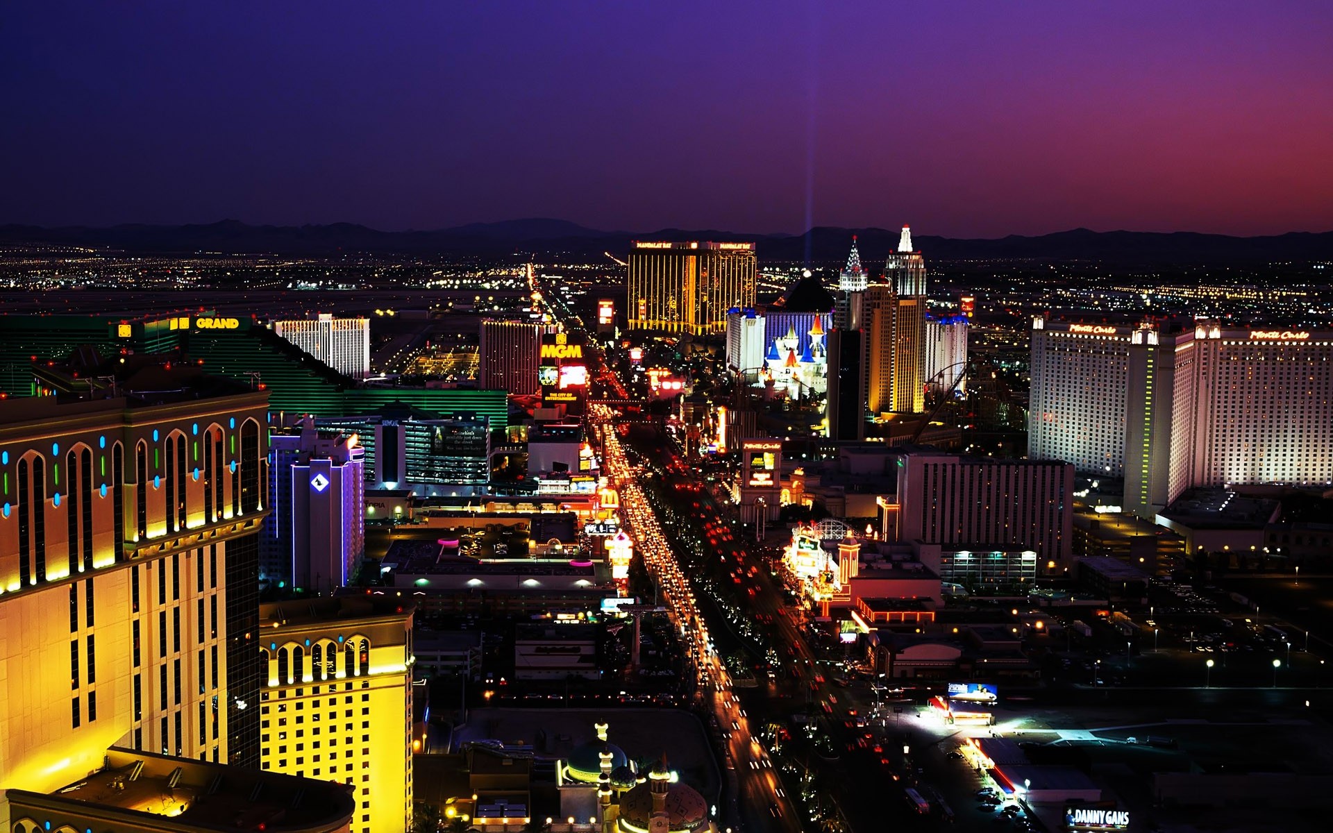 Las Vegas Strip Night Beautiful HD Wallpaper