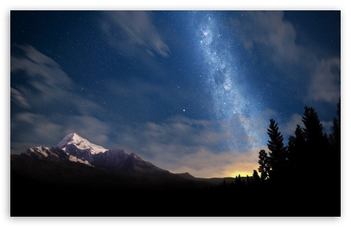 Starry Night Sky HD Wallpaper For Wide Widescreen Whxga