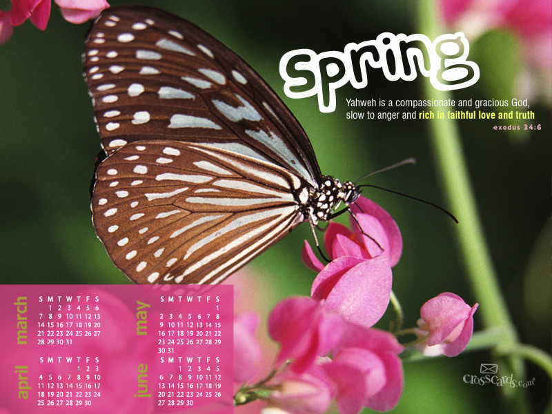 Spring Desktop Calendar Monthly Calendars Wallpaper