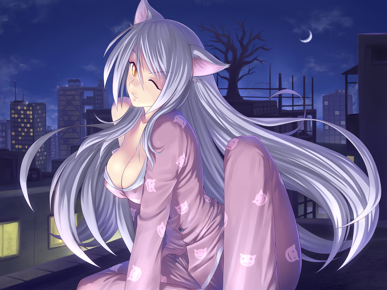 Neko Anime Wallpaper Background Animal Girls Jpg