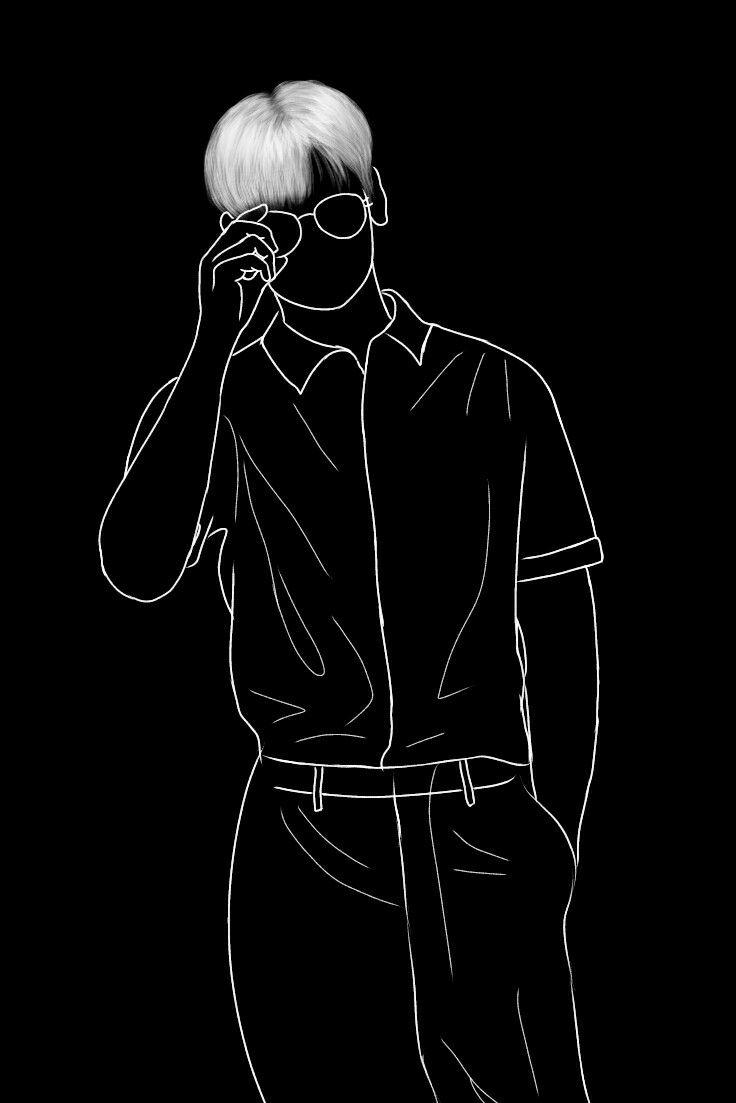 Mk Cans On Printing Concept Black And White Art Drawing