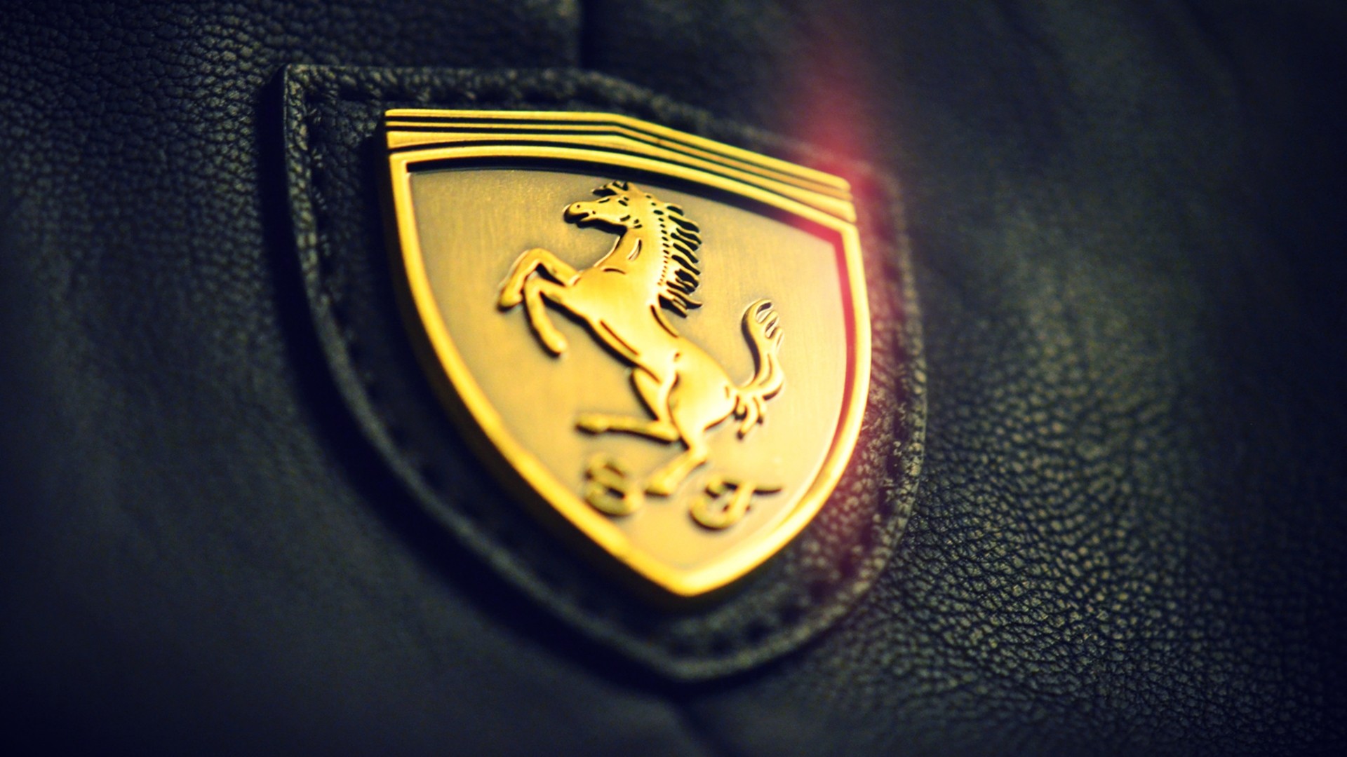 Leather Cars Gold Vehicles Logos Ferrari Emblem