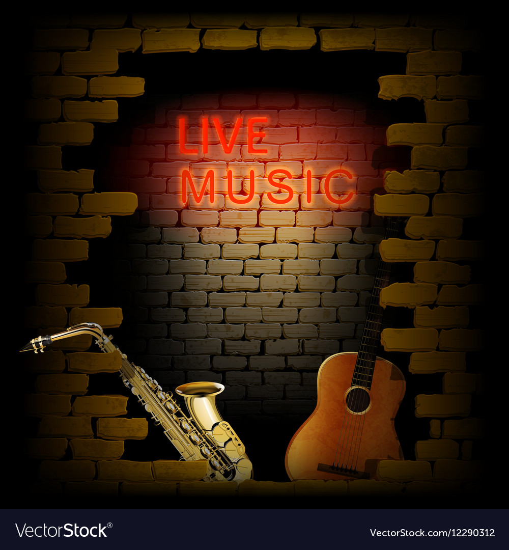 Music Live Brick Vector Image