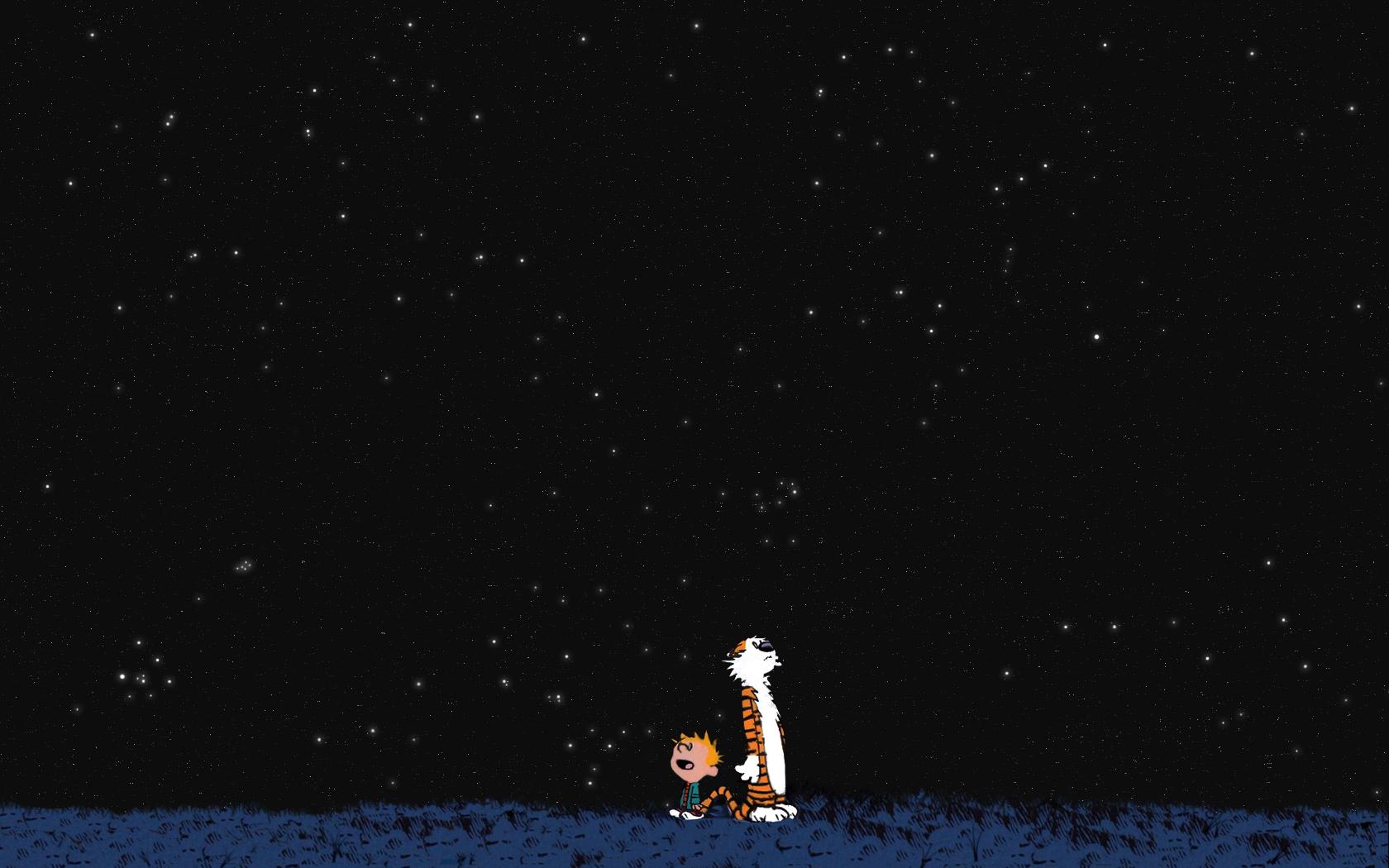 Calvin And Hobbes Wallpaper With Extra On The Bottom So They Sit Above