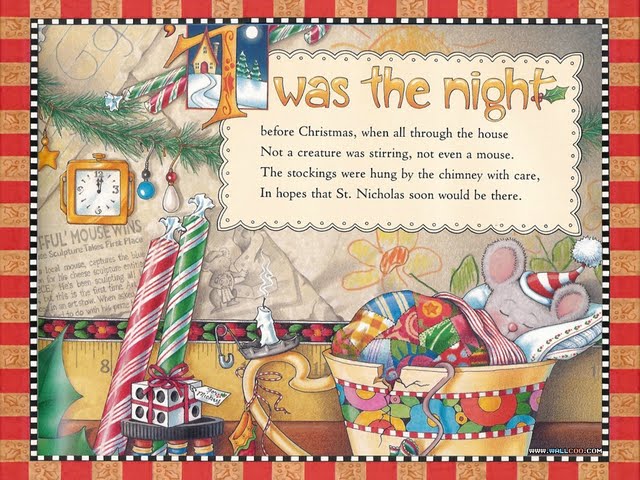 Wallpaper Of The Night Before Christmas Illustrationwallpaper