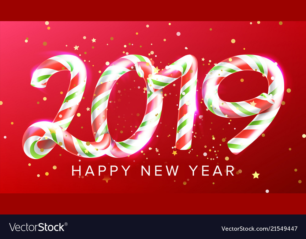 Happy New Year Background Numbers Royalty Vector