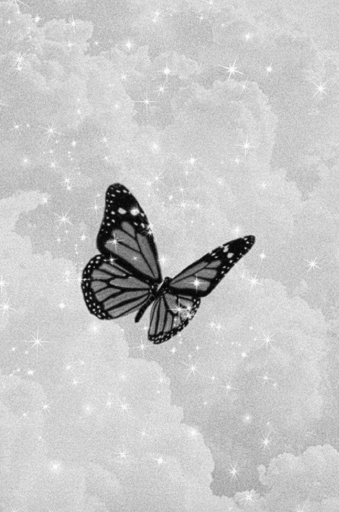 Black Aesthetic Butterfly And White Butterflies