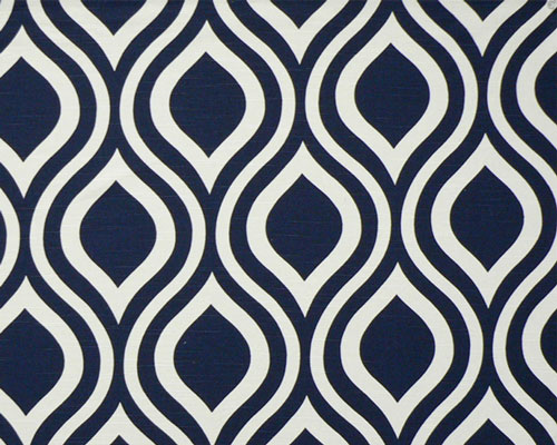 Navy Blue Pattern Fabric Decorating With