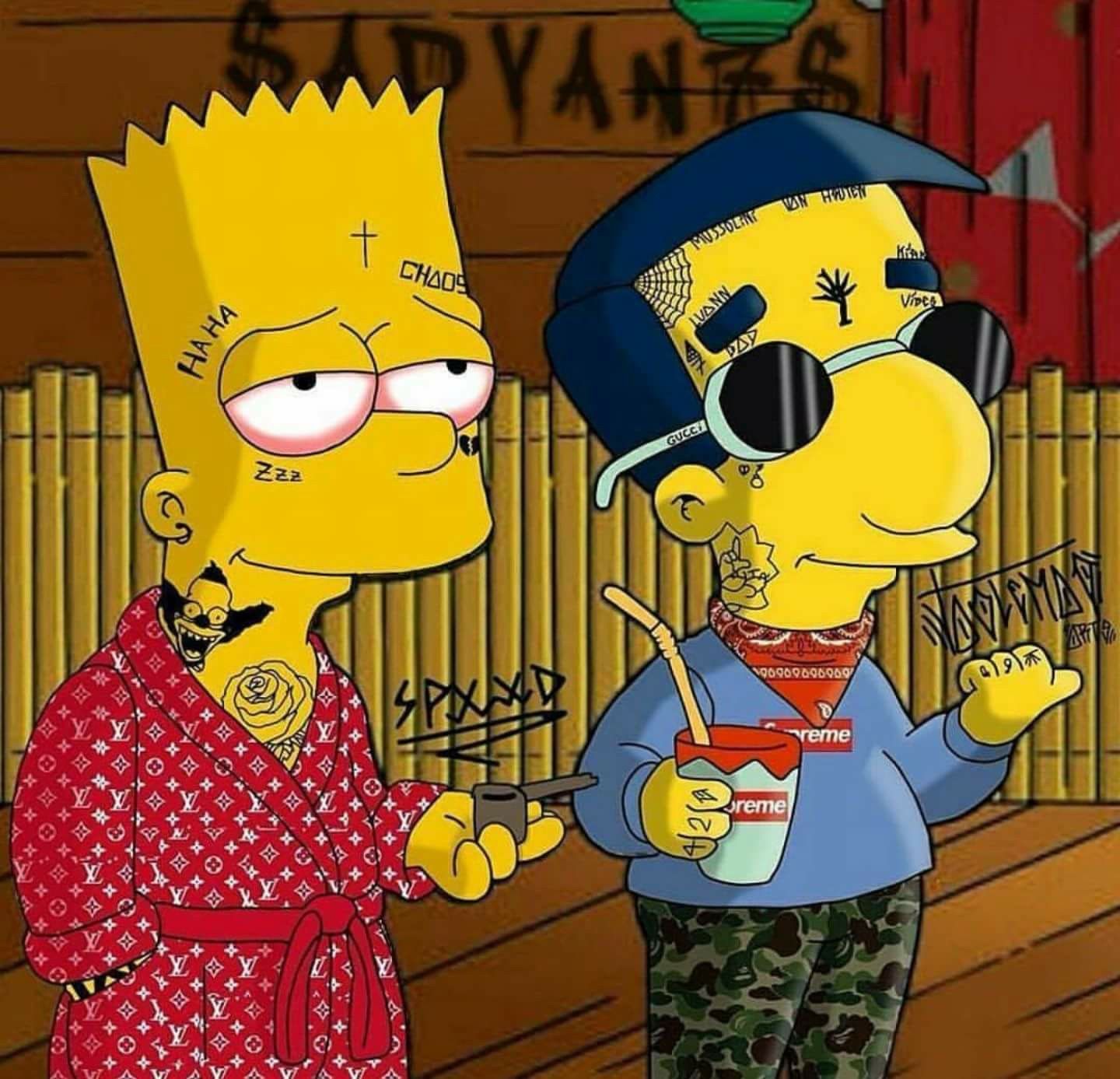 Cartoon Of Supreme Bart Simpson Swag HD phone wallpaper  Pxfuel