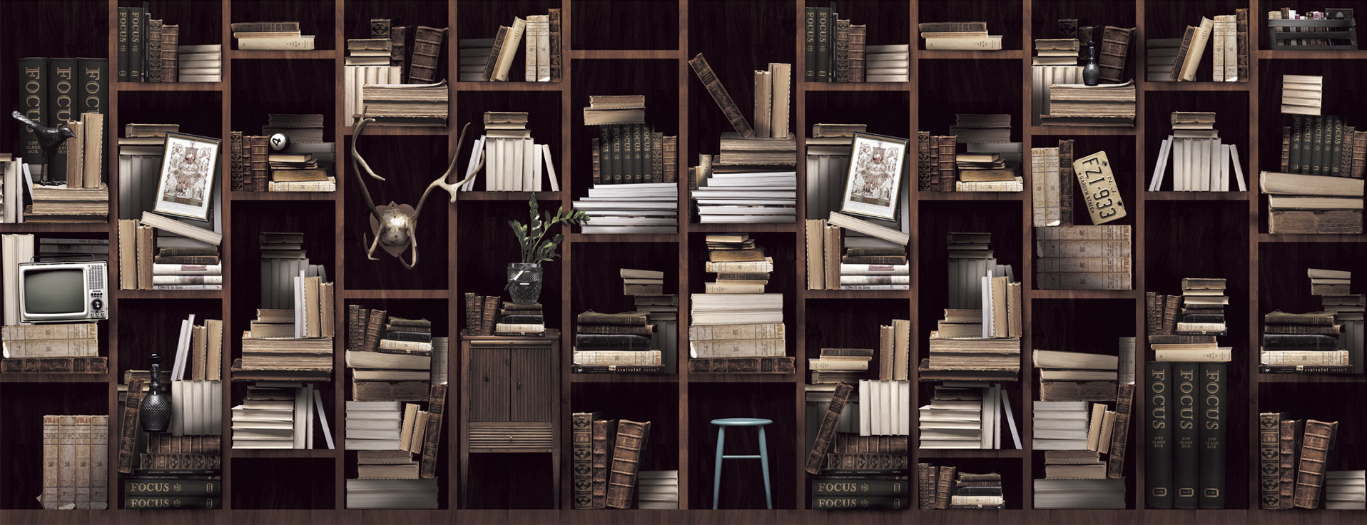 Free Download Bookshelf Bookshelves Wallpaper With Inspiration From Alice In 1916x736 For Your Desktop Mobile Tablet Explore 50 Wallpaper In Bookcases Bookshelf Wallpaper Wallpaper That Looks Like Bookshelves Library Bookcase Wallpaper