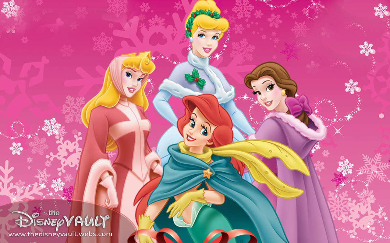 Xmas Disney Princess Wallpaper Desktop Wallpapers