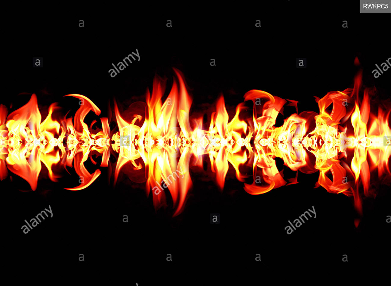 Fire And Flames With A Burning Dark Red Orange Background
