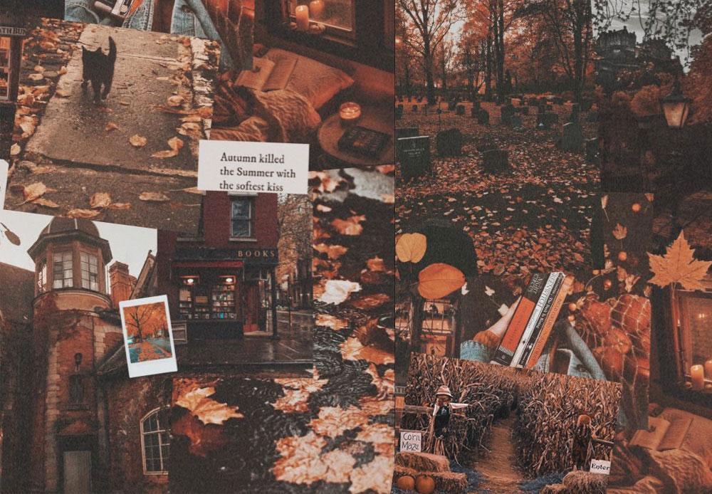 10 Autumn Collage Wallpaper Ideas for PC Laptop Misty Autumn 1