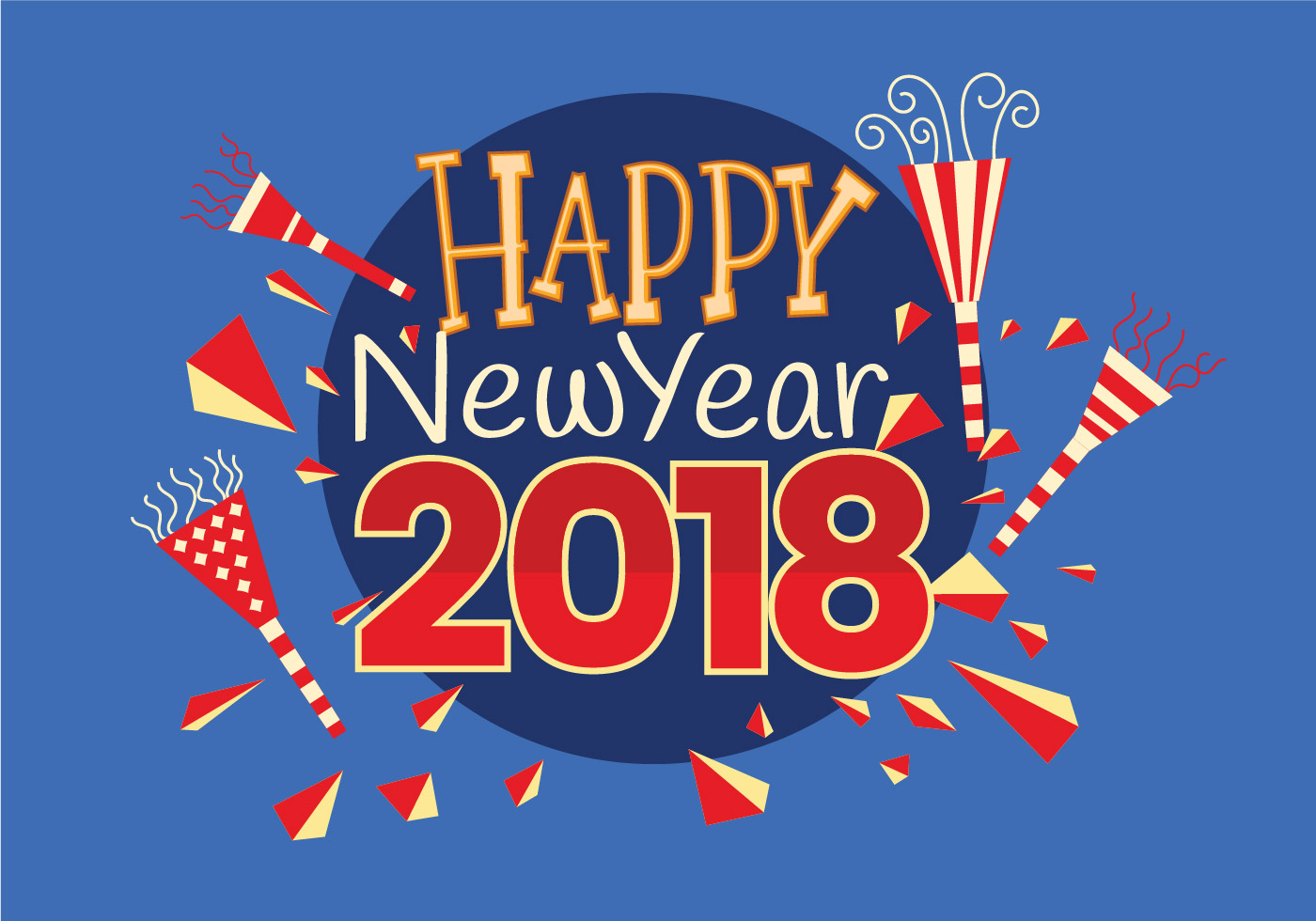 Happy New Year Greeting Card Vector