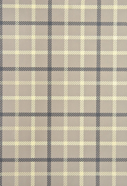 Stephen Plaid Wallpaper GreyBrown plaid wallpaper with cream gold