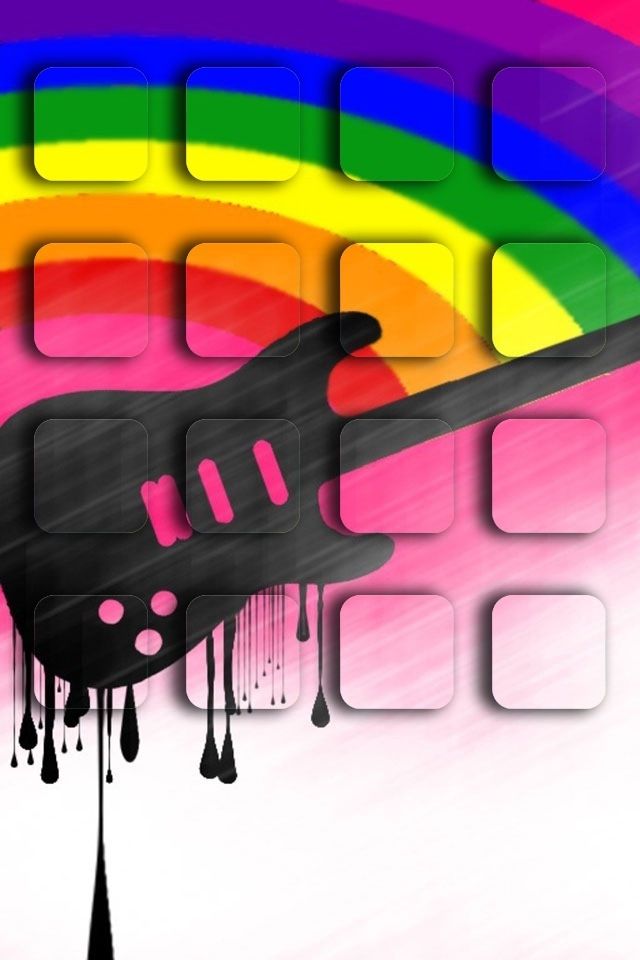 Rainbow Guitar Wallpaper Background Wallpaper backgrounds Ipod