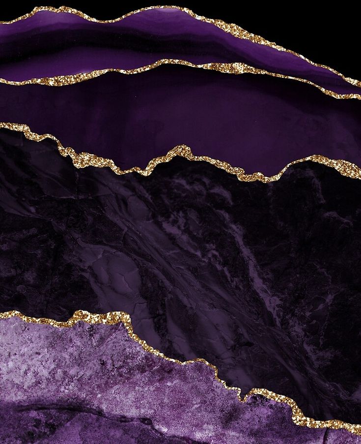 Aesthetic Purple Gold Black Marble Iphone background wallpaper
