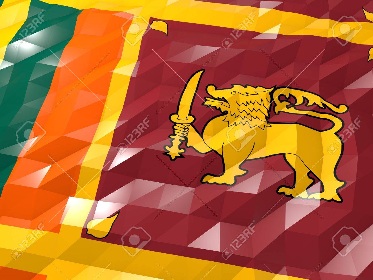 Flag Of Sri Lanka 3d Wallpaper Illustration National Symbol