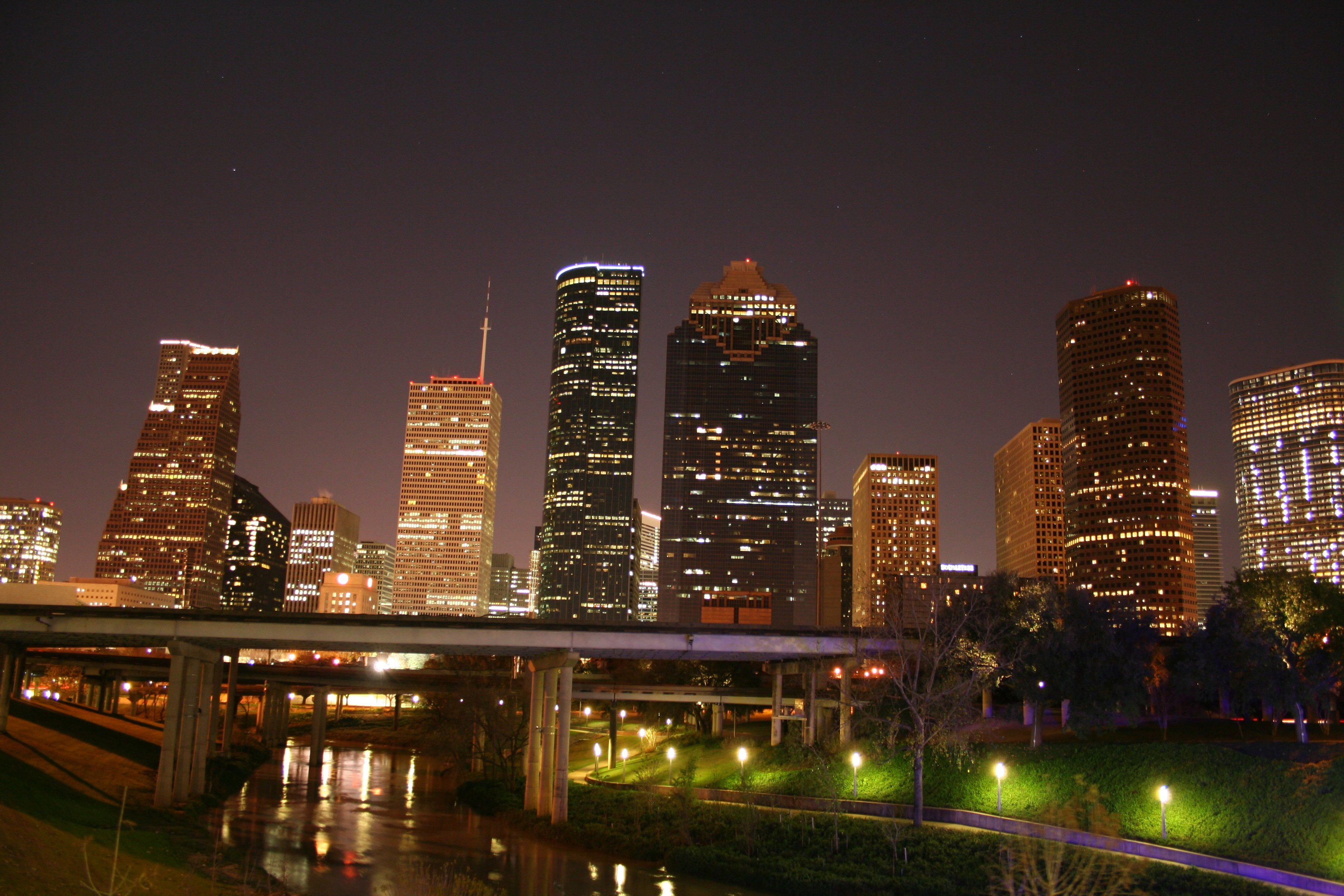 FileDowntown Houston Skyline NightJPG   Wikipedia the free