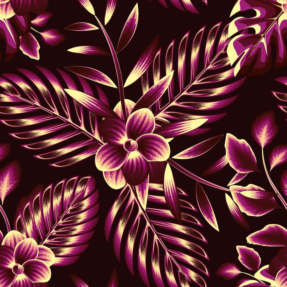 Dark Floral Background Wallpaper