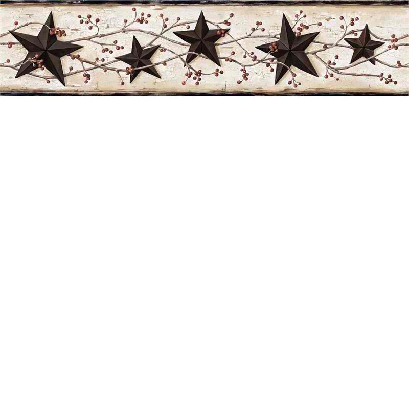 Black Heritage Tin Star Wallpaper Border