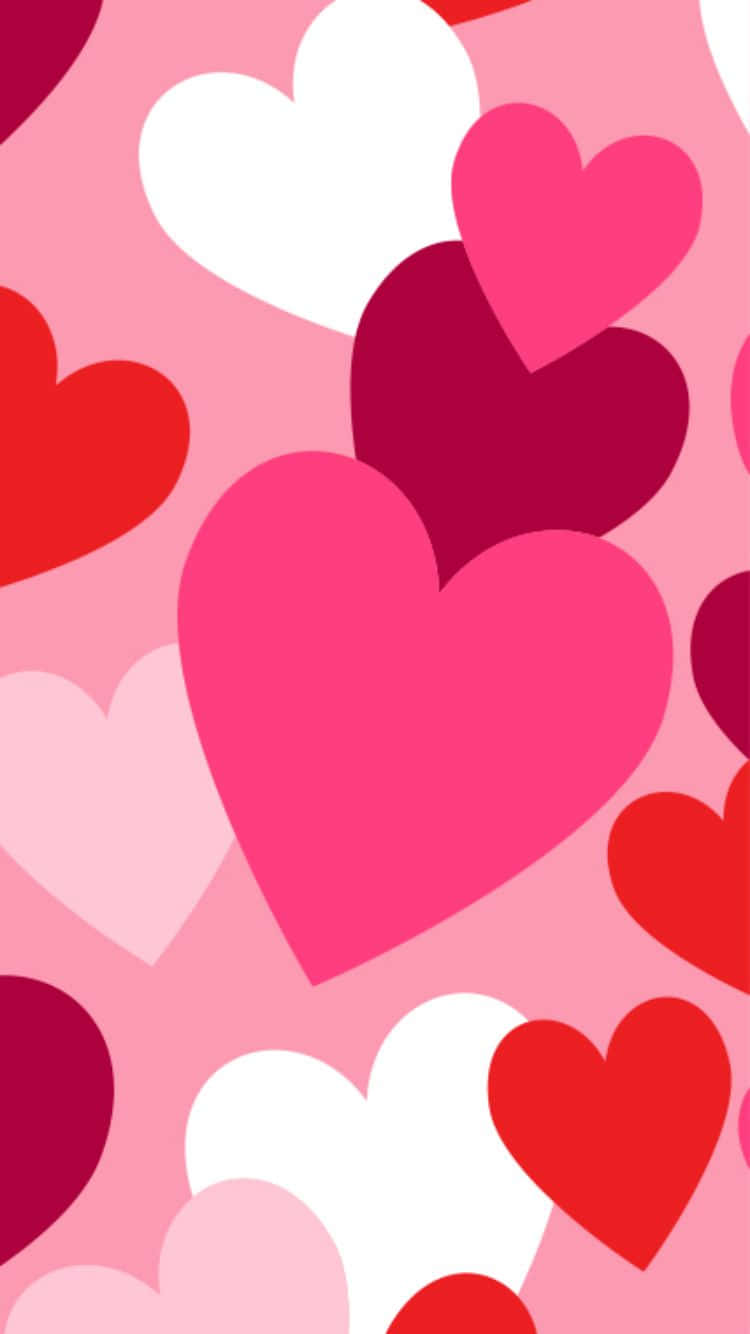 Pink Cute Valentines Hearts Vector Art Rabjfhi54bsbdcd3 Wallpaper