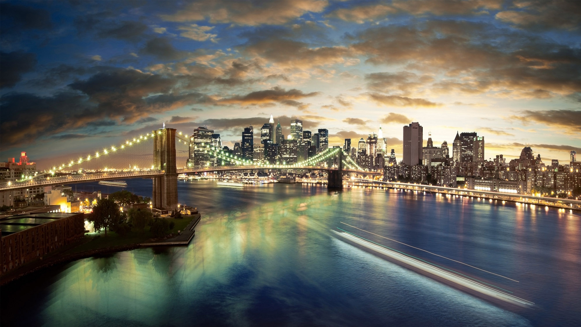 New York Full HD Wallpaper City Brooklyn Bridge Ace