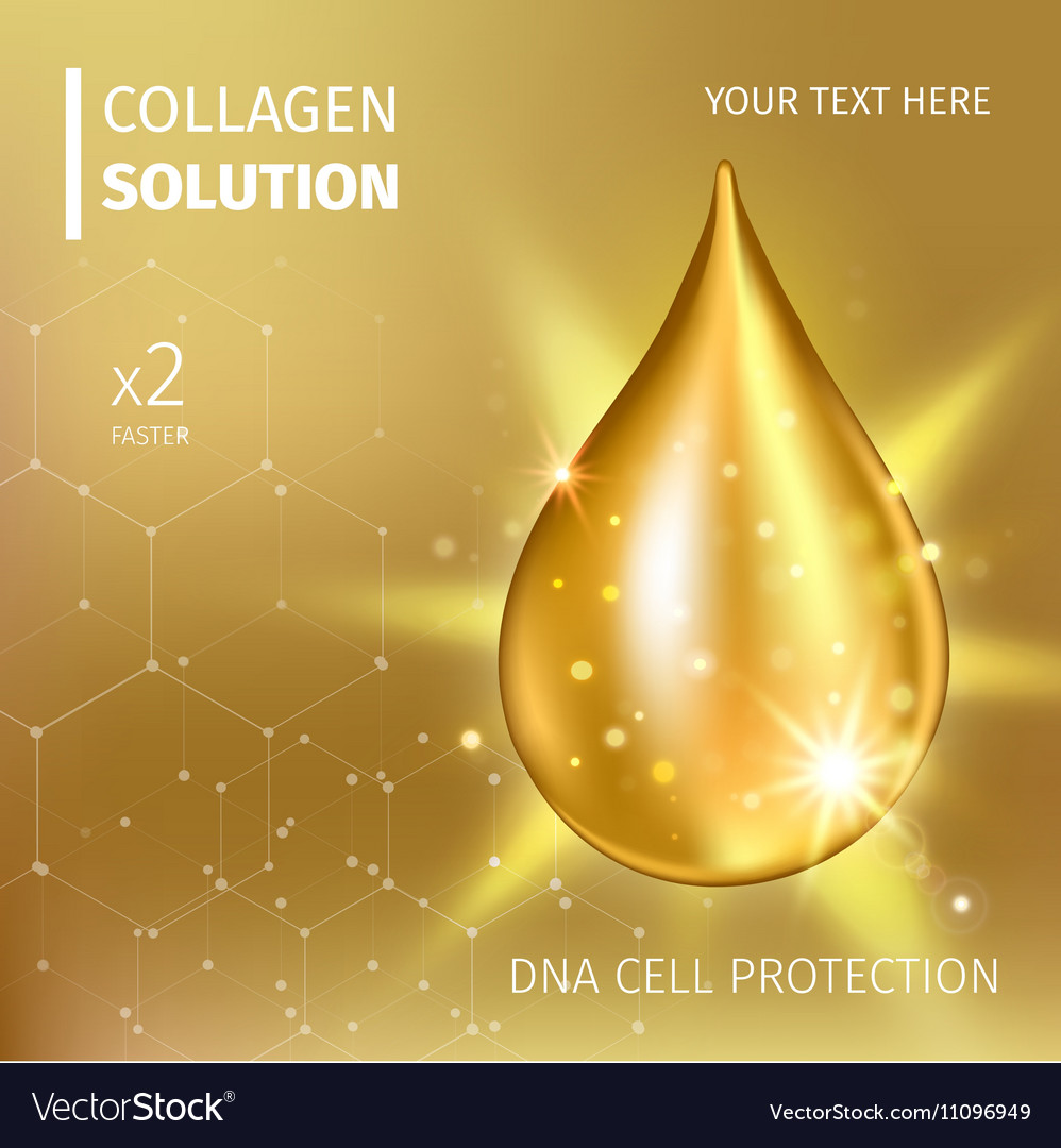 Collagen Serum And Vitamin Background Concept Skin