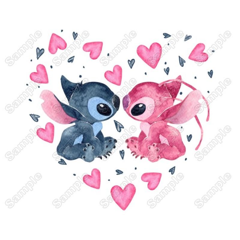Valentine Lilo And Angel Iron On Transfer Decal