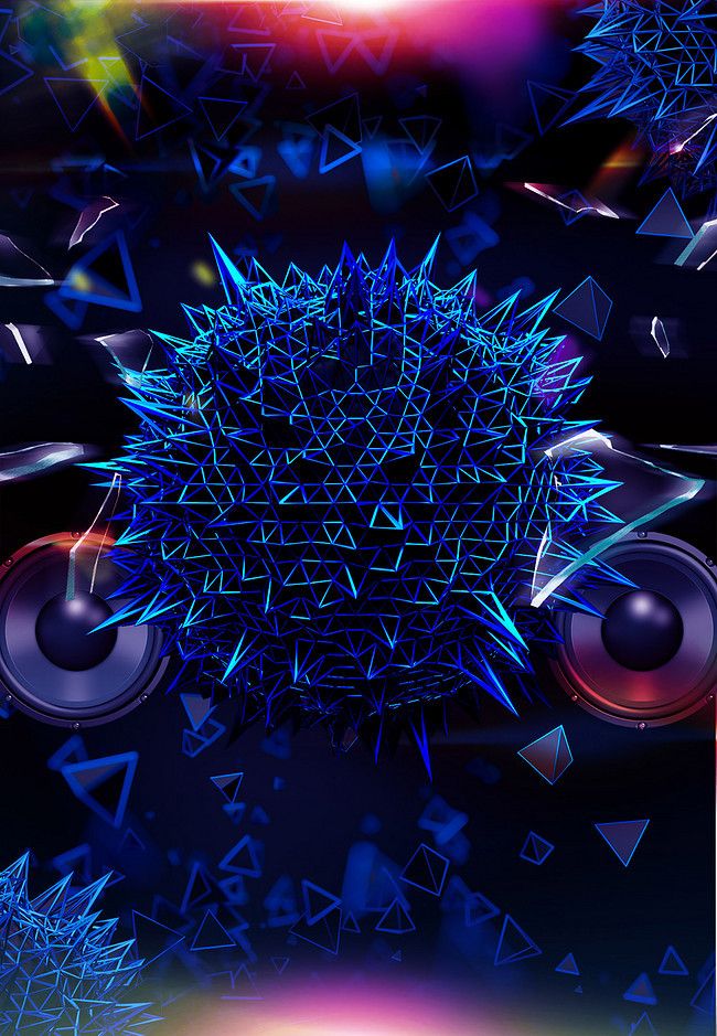 Technological Sense Bar Music Partying Dark Blue Background Poster