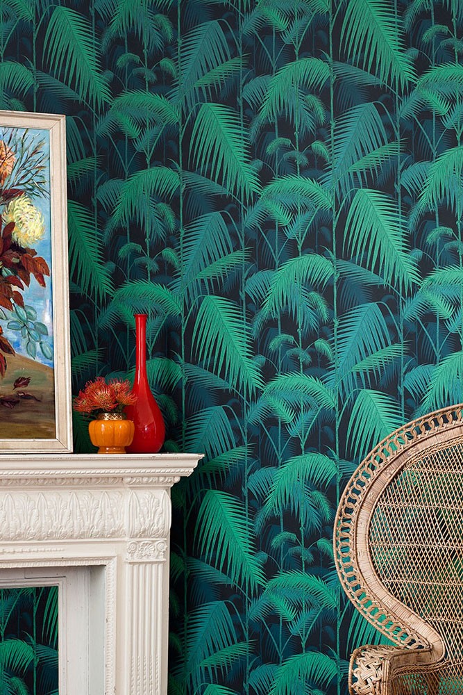 Cole Son Contemporary Restyled Palm Jungle Wallpaper Green